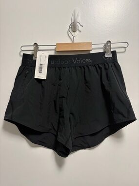 NWT Outdoor Voices Relay 3” Shorts Black Womens size XS